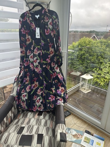 Hobbs navy floral dress size - floral,