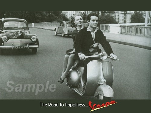 Vintage vespa advertising - vespa, a4