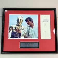 ORIGINAL STAR WARS Mark Hamill LUKE SKYWALKER 1973 JEDI Autograph Signed Cheque