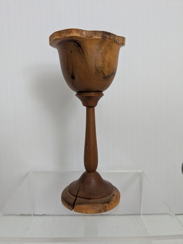 Vintage hand turned wooden - hand,