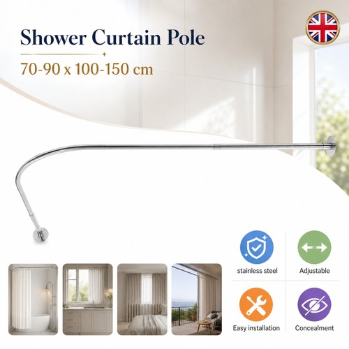 Shower curtain rod rail - shower,