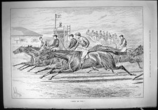 Old 1887 Horse Racing Photo
