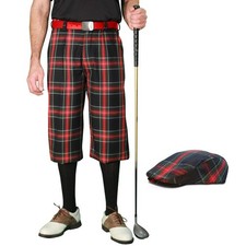 Golf Knickers Plaid Black