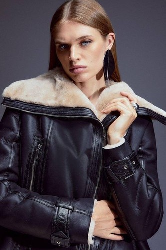 Karen millen shearling high - shearling,