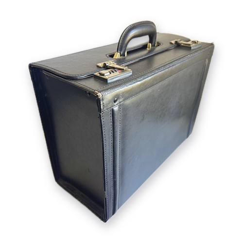 Vintage black faux - black, leather