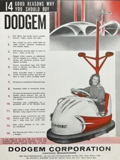 Dodgem Co. Bumper Cars, Amusement Park NEW METAL SIGN: 12 x 16" and Free Ship.
