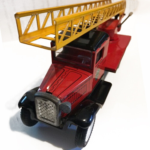 Red truck model - model, in