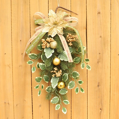 Christmas teardrop swag door - christmas,