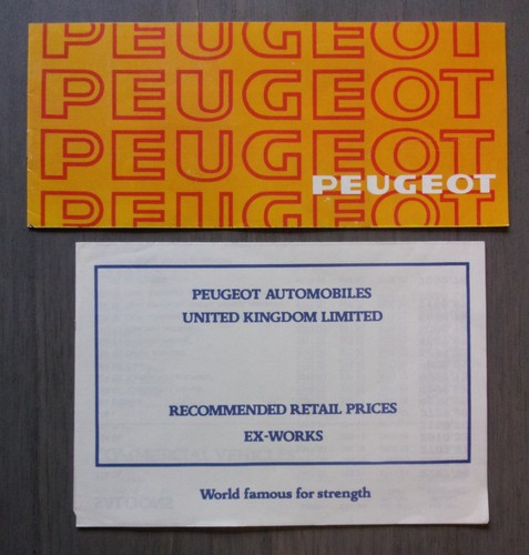 Peugeot range 1978 mkt - range, uk