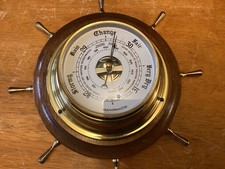 Weathermaster Barometer Ships Wheel Design 17cm across