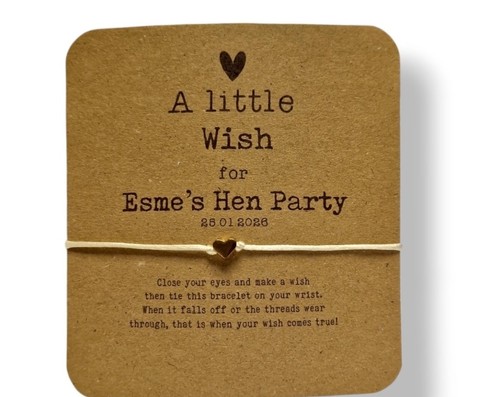Hen party wish bracelet - party,