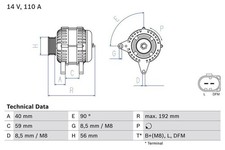 BOSCH 0986045390 Alternator