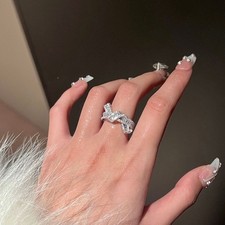 Stylish Pave Diamond Knot Ring