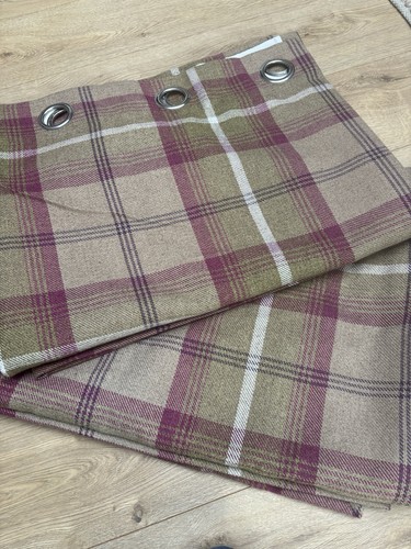 Dunelm tartan check eyelet - tartan,