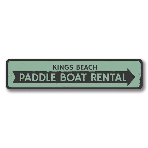 Paddle boat rental sign - paddle,
