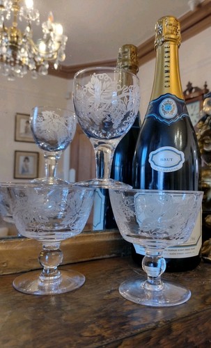 Pair of Crystal Champagne