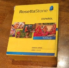 Rosetta Stone Spanish (Spain) Level 1, 2, 3 Set - Complete Version 4 Windows Mac