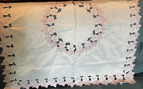 Vintage satin pink embroidered - vintage,