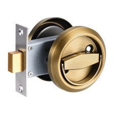 Round Recessed Pull Handle Knob Hidden Handle Knob 4.8mm Brass