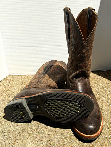 Lucchese men brown leather - men's,