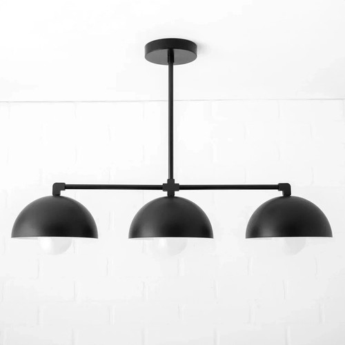 Black dome shade pendant - black,