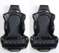 2 X TANAKA BLACK PVC LEATHER