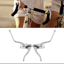 Pair Aluminium Alloy Bicycle Dual Drop Bar Brake Levers Road Racing Bike 22mm UK