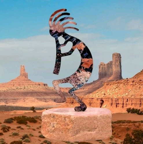 Lazart metal art kokopelli - art,