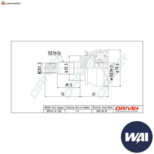 Joint kit driveshaft - joint,