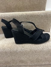 M&S Women's Shoes Black Frayed