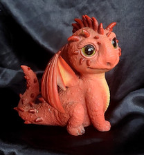 Vivid Arts - Pet Pals - Spike Tail Red Dragon. Coral Pink / Red Ornament 14cms