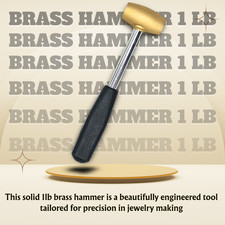 Brass Hammer 1LB - Jewelry Golden Hammer - Brass head Hammer