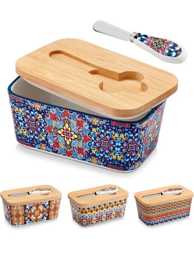 Vancasso simi butter dish - dish, with