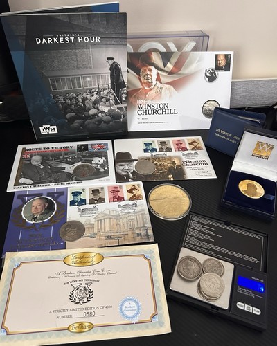 Lot winston churchill coin - 4,