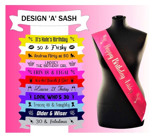 Personalised birthday sash - personalised,