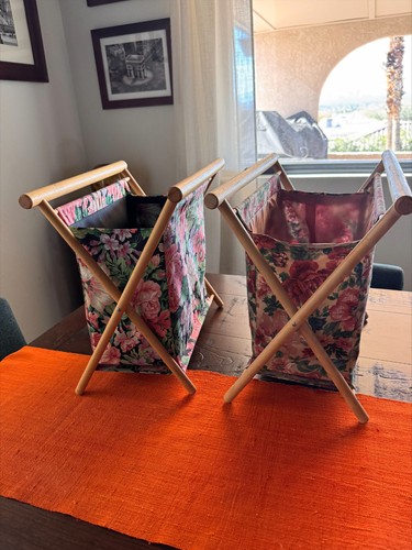 Vintage folding fabric storage - folding,