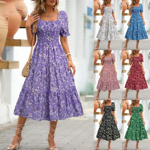 Women summer boho floral long - women,