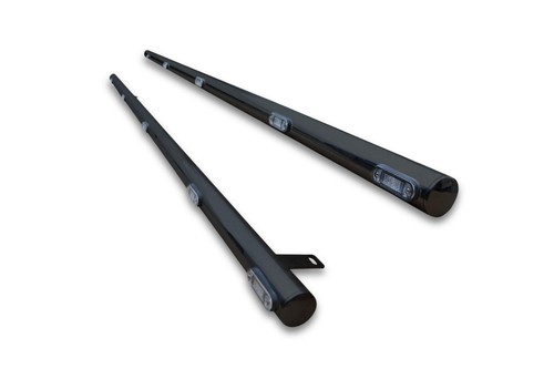 Black side bars amber - black,