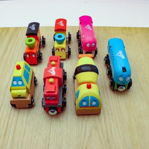 Wooden train track character - train,