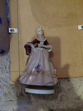 Vintage porcelain musical lady - porcelain,