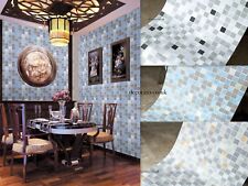 Silver 3D Check Wallpaper