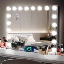 Large Hollywood Makeup Mirror Vanity Light Mirror 18 LED Bulbs 3 Modes Dimmable