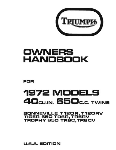 Triumph owners manual - owners,
