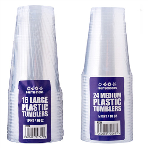 Plastic drinking glasses pint - plastic,