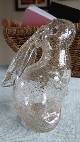 Art glass bunny rabbit - glass, with