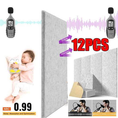 12x acoustic wall panel tiles - acoustic,