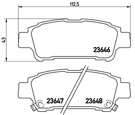 Brembo 056 brake pad set - brembo, p
