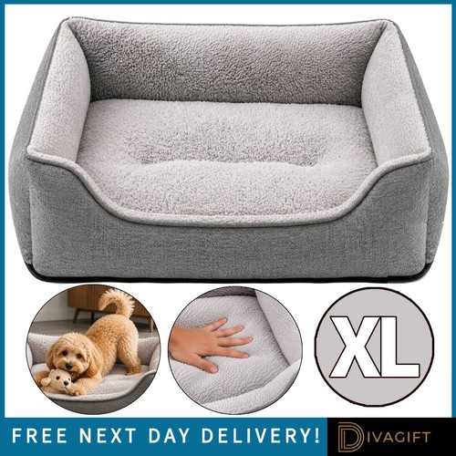 Grey pet dog bed - xl,