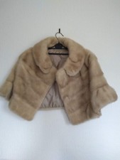 Blond Mink Fur Bolero Size
