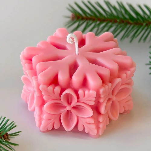 Snowflake silicone candle mold - snowflake,